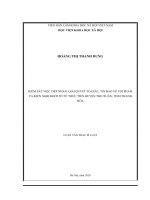 luận văn thạc sĩ kiểm sát việc tiếp nhận, giải quyết tố giác, tin báo về tội phạm và kiến nghị khởi tố từ thực tiễn huyện thọ xuân, tỉnh thanh hóa 