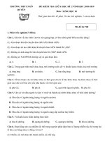 Tải Đề thi giữa học kì 2 lớp 10 môn Sinh học năm 2018 - 2019 trường THPT Ngô Quyền - Hải Phòng - Đề kiểm tra Sinh học 10 giữa học kì 2 có đáp án