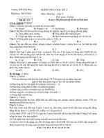 Tải Đề thi học kì 2 môn Hóa học lớp 11 trường THPT Đa Phúc, Hà Nội năm học 2015 - 2016 - Đề kiểm tra học kì II môn Hóa lớp 11 có đáp án