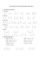 Bản mềm: Đề cương ôn tập cuối năm môn Toán lớp 4 - Giáo viên Việt Nam