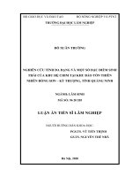 (Luận án tiến sĩ) nghiên cứu tính đa dạng và một số đặc điểm sinh thái của khu hệ chim tại khu bảo tồn thiên nhiên đồng sơn – kỳthượng, tỉnh quảng ninh 