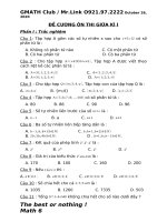 Đề cương giữa kì i  toán 6 