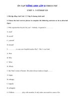 Tải Bài tập tiếng Anh lớp 8 mới Unit 1, 2, 3 có đáp án - Đề ôn tập kiểm tra giữa học kì 1 lớp 8 môn tiếng Anh năm 2020 - 2021