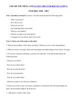 Tải Đề thi nói Tiếng Anh lớp 11 học kì 2 năm học 2018 - 2019 - Ôn thi học kì 2 lớp 7 môn Tiếng Anh có hướng dẫn chi tiết