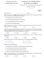 Tải Đề KSCL Vật lý 10 năm 2018 - 2019 trường THPT Yên Lạc 2 - Vĩnh Phúc - Đề khảo sát chất lượng Vật lý 10 có đáp án