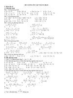 Đề cương ôn tập Toán 8 học kì 2 ngắn gọn đầy đủ nhất - Giáo viên Việt Nam