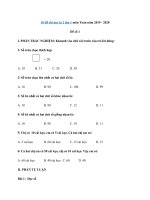 Tải 10 Đề thi học kì 2 lớp 1 môn Toán năm 2019 - 2020 - Đề thi học kì 2 môn Toán lớp 1