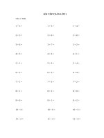 Tổng hợp những bài tập Toán lớp 1 đầy đủ nhất