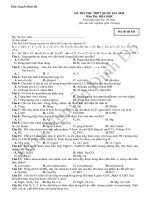 ĐỀ THI THỬ THPT QUỐC GIA 2020 MÔN HÓA HỌC (LẦN 2)