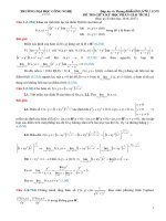 Đề thi và đáp án Giải tích 2 đề số 1 giữa kỳ năm học 2016-2017 – UET – Tài liệu VNU
