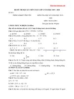 Đề thi học kì 1 lớp 6 môn Toán 2020 có đáp án chi tiết - Giáo viên Việt Nam