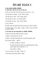 đề cương ôn hè toán lớp 3 - Giáo viên Việt Nam