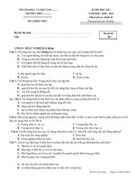 Đề thi học kì 1 Lịch sử 10 năm học 2020 – 2021