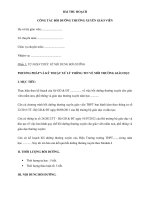 Tải Bài thu hoạch bồi dưỡng thường xuyên module THPT4 - Phương pháp và kĩ thuật thu thập, xử lý thông tin về môi trường giáo dục