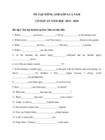 Tổng hợp bài tập Tiếng Anh lớp 6 chọn lọc - Giáo viên Việt Nam