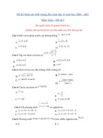 Tải Đề thi khảo sát chất lượng đầu năm môn Toán lớp 11 năm học 2020 - 2021 - Đề số 5 - Đề thi khảo sát môn Toán lớp 11 có đáp án
