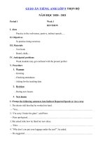 Tải Giáo án tiếng Anh lớp 9 chương trình mới trọn bộ năm học 2020 - 2021 - Giáo án cả năm môn tiếng Anh 9 mới nhất