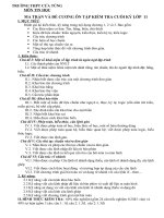 MA TRẬN ĐỀ CƯƠNG ÔN TẬP CUỐI KỲ MÔN TIN HỌC LỚP 11