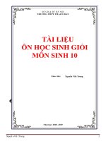 Tài liệu ôn thi học sinh giỏi môn sinh học 10 chuyên sâu   có đáp án lời giải chi tiết