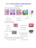 Tải Đề cương ôn tập học kì 2 môn Tiếng Anh lớp 4 - Ôn thi học kì 2 lớp 4 môn Tiếng Anh