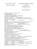 [Đề cương và câu hỏi ôn tập Học kì 1] - Môn: Địa lý 12