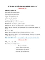 Tải Bộ Đề khảo sát chất lượng đầu năm lớp 10 môn Văn - 10 Đề khảo sát chất lượng đầu năm môn Văn có đáp án