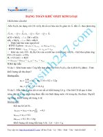 Dạng toán khử oxit kim loại