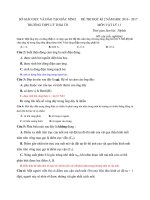 Tải Đề thi học kì 2 môn Vật lý lớp 11 trường THPT Lý Thái Tổ, Bắc Ninh năm học 2016 - 2017 - Đề kiểm tra học kỳ II môn Lý lớp 11 có đáp án