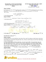 Tải Đề thi học sinh giỏi môn Toán lớp 11 năm học 2019 - 2020 trường Nguyễn Quán Nho, Thanh Hóa - Đề thi HSG môn Toán lớp 11 có đáp án