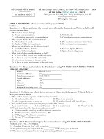 Tải Đề thi chọn học sinh giỏi lớp 11 môn tiếng Anh có đáp án - Đề thi học sinh giỏi môn tiếng Anh lớp 11 Sở GD&ĐT Vĩnh Phúc