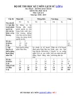 Tải Bộ đề thi học kì 2 lớp 6 môn Lịch sử năm 2019 - Đề thi môn Lịch sử lớp 6 học kỳ 2 có đáp án