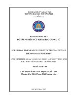 các giải pháp nhằm nâng cao động lực học tiếng anh cho sinh viên đại học thương mại 