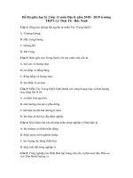 Tải Đề thi giữa học kì 2 lớp 11 môn Địa lý năm 2018 - 2019 trường THPT Lý Thái Tổ - Bắc Ninh - Đề kiểm tra giữa kì 2 môn Địa lý lớp 11