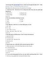 Tải Giải bài tập SBT Lịch sử lớp 11 bài 6: Chiến tranh thế giới thứ nhất (1914 - 1918) - Giải bài tập môn Lịch sử lớp 11