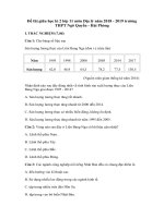 Tải Đề thi giữa học kì 2 lớp 11 môn Địa lý năm 2018 - 2019 trường THPT Ngô Quyền - Hải Phòng - Đề kiểm tra giữa kì 2 môn Địa lý lớp 11 có đáp án