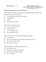 Trắc nghiệm công nghệ 10 học kì 2 có đáp án chọn lọc