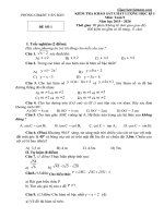 Đề thi học kì 1 Toán 9 2020 có đáp án - Giáo viên Việt Nam