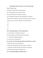 Tải Trắc nghiệm Sinh học 10 bài 8, 9, 10: Tế bào nhân thực - Trắc nghiệm Sinh học 10 bài 8, 9, 10 có đáp án