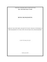 KIỂM SÁT VIỆC TIẾP NHẬN, GIẢI QUYẾT TỐ GIÁC, TIN BÁO VỀ TỘI PHẠM VÀ KIẾN NGHỊ KHỞI TỐ TỪ THỰC TIỄN HUYỆN THỌ XUÂN, TỈNH THANH HÓA (Luận văn thạc sĩ)