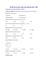 Tải Tổng hợp đề thi học kì 2 lớp 1 môn Toán năm học 2019 - 2020 - Đề thi Toán học kì 2 lớp 1