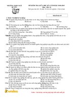 Tải Đề thi giữa học kì 2 lớp 10 môn Địa lý năm 2018 - 2019 trường THPT Ngô Quyền - Hải Phòng - Đề kiểm tra giữa kì 2 Địa lý 10 có đáp án