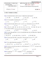 15 đề thi học kì 1 lớp 10 môn Toán có đáp án chọn lọc