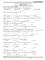 Đề thi học kì 1 toán 10 năm học 2020 – 2021