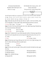 Tải Bộ đề thi học kì 2 môn Hóa học lớp 12 trường THPT Trần Quý Cáp, Khánh Hòa năm học 2016 - 2017 - Đề kiểm tra học kỳ II môn Hóa lớp 12 có đáp án