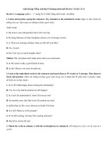 Tải Giải bài tập Tiếng Anh lớp 9 Chương trình mới Review 1 (Unit 1-2-3) - Để học tốt Tiếng Anh 9 thí điểm Unit 1, 2, 3