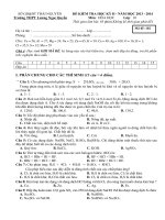 Tải Đề kiểm tra học kì 2 môn Hóa lớp 10 năm học 2013-2014 trường THPT Lương Ngọc Quyến,Thái Nguyên - Đề thi học kỳ 2 môn Hóa lớp 10