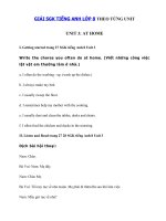 Tải Giải tiếng Anh 8 Unit 3 At home SGK hệ 7 năm - Giải bài tập tiếng Anh Unit 3 lớp 8 At home đầy đủ nhất