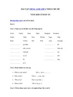 Tải Bài tập Tiếng Anh lớp 2 theo chủ đề - Ôn tập Tiếng Anh lớp 2 có đáp án