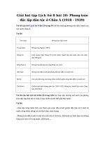 Tải Giải bài tập Lịch Sử 8 bài 20: Phong trào độc lập dân tộc ở Châu Á (1918 - 1939) - Giải bài tập Lịch sử rút gọn lớp 8 bài 20