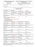 Tải Đề thi thử THPT Quốc gia môn Hóa học năm 2016 trường THPT Long Xuyên, An Giang (Lần 2) - Đề thi thử Đại học môn Hóa có đáp án